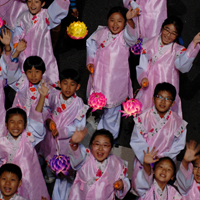 연등행렬 - 연꽃등 어린이/무늬팔모등/보리수등 운판등/오색팔모등