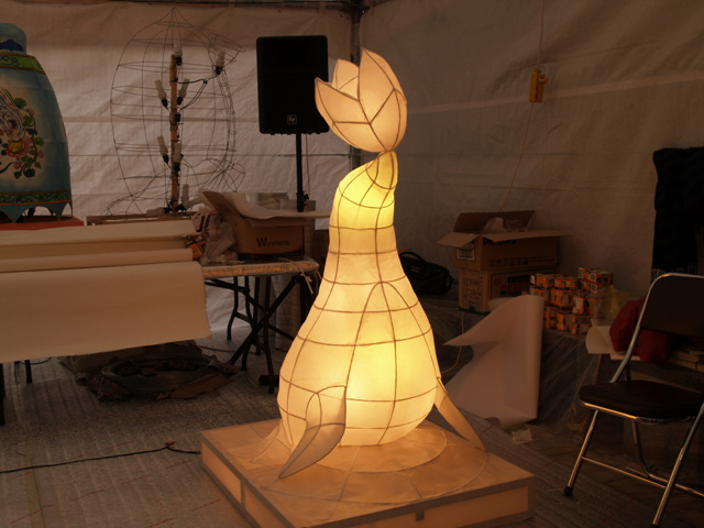 전통등 강습회 등만들기 %26lt;연꽃든 물개등2%26gt;