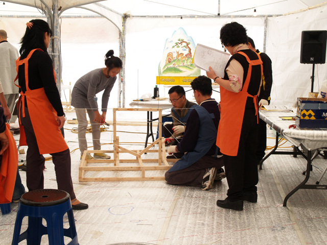 전통등 강습회 등만들기 %26lt;초가집등1%26gt;