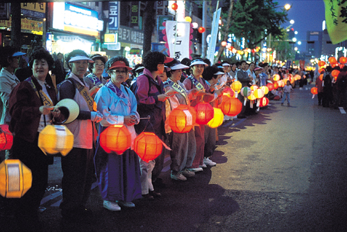 행렬맞이 시민들